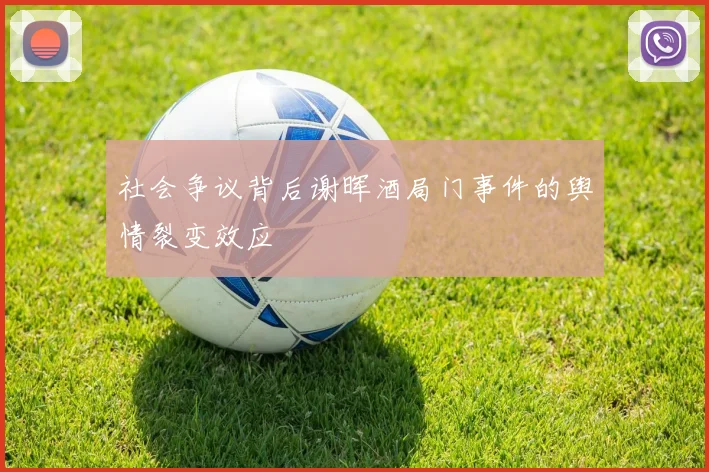 社会争议背后谢晖酒局门事件的舆情裂变效应